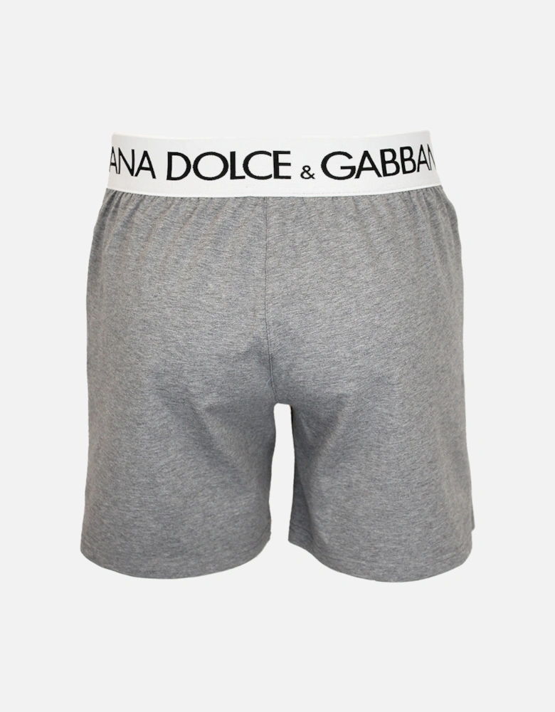 Two-Way Stretch Cotton Boxer Shorts, Grey Melange