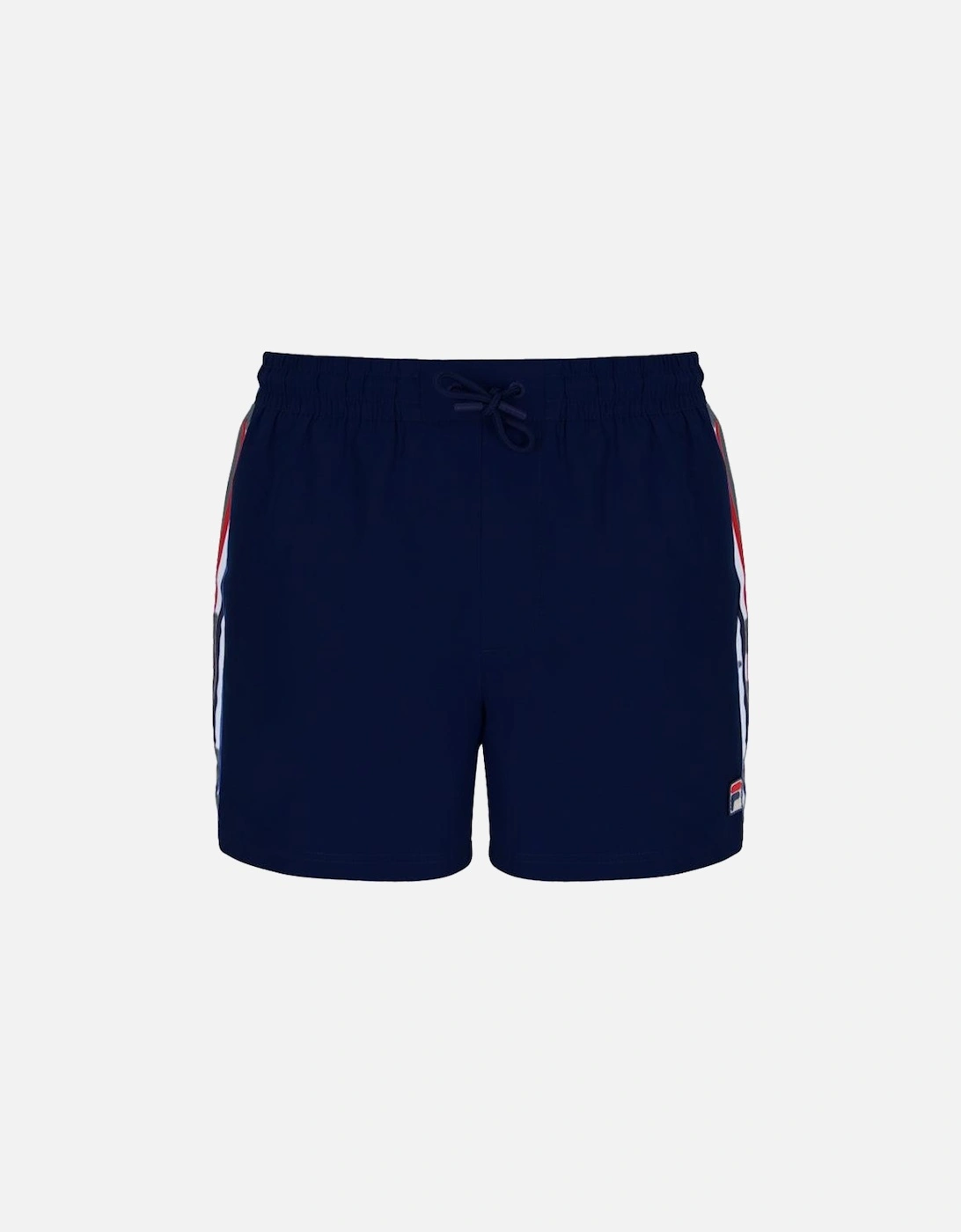 Harold Stripe Print Panel Shorts - Navy, 5 of 4