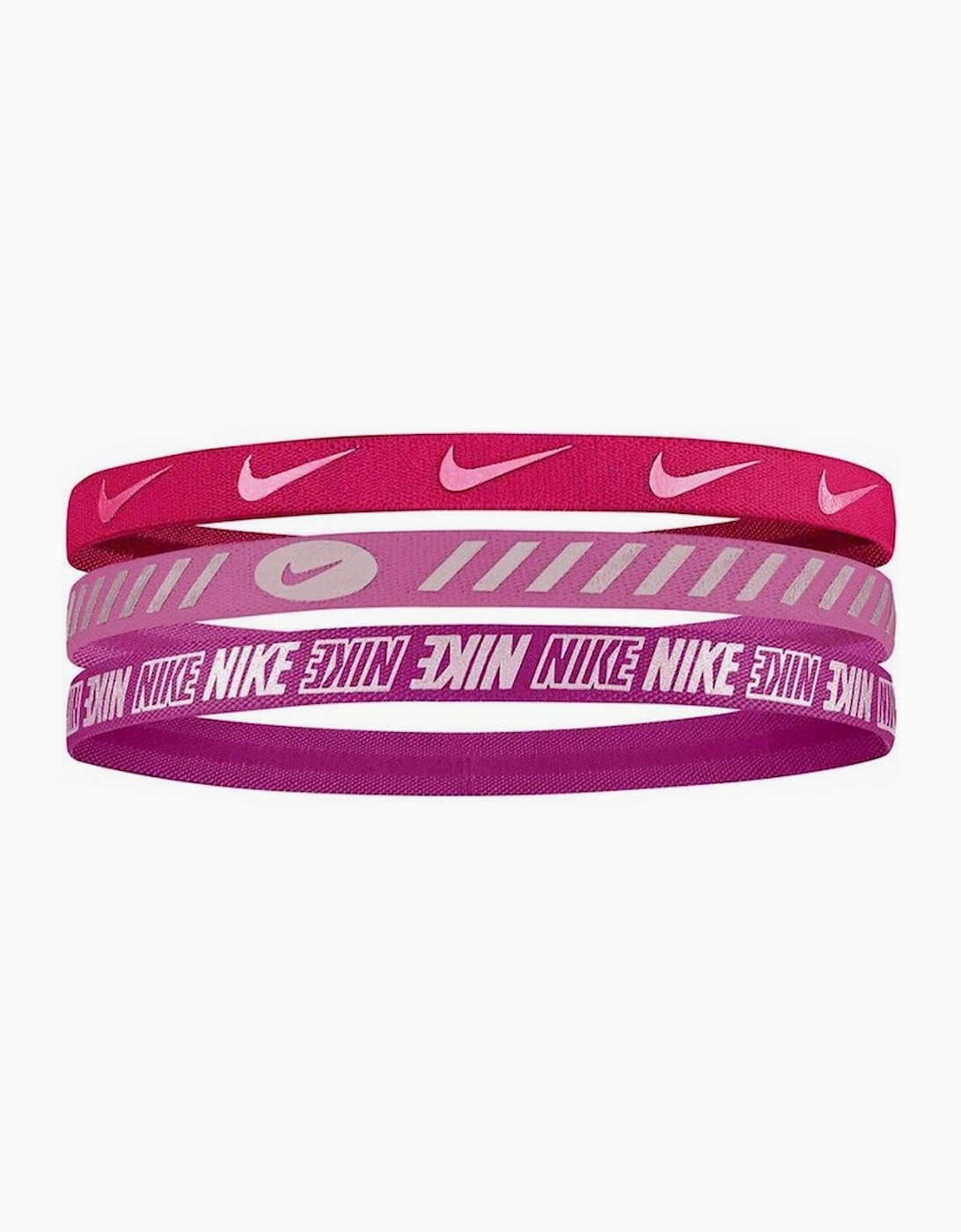Nike Unisex Purple Hairband (Pack Of 3) - Size: One Size