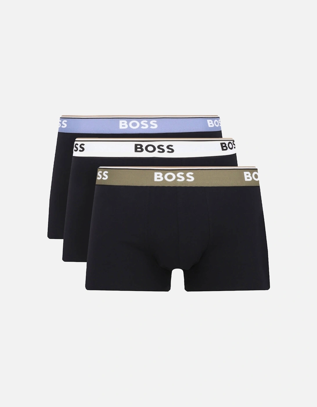 Boss Trunk 3p Power Boxers White/khaki/blue Trim, 2 of 1