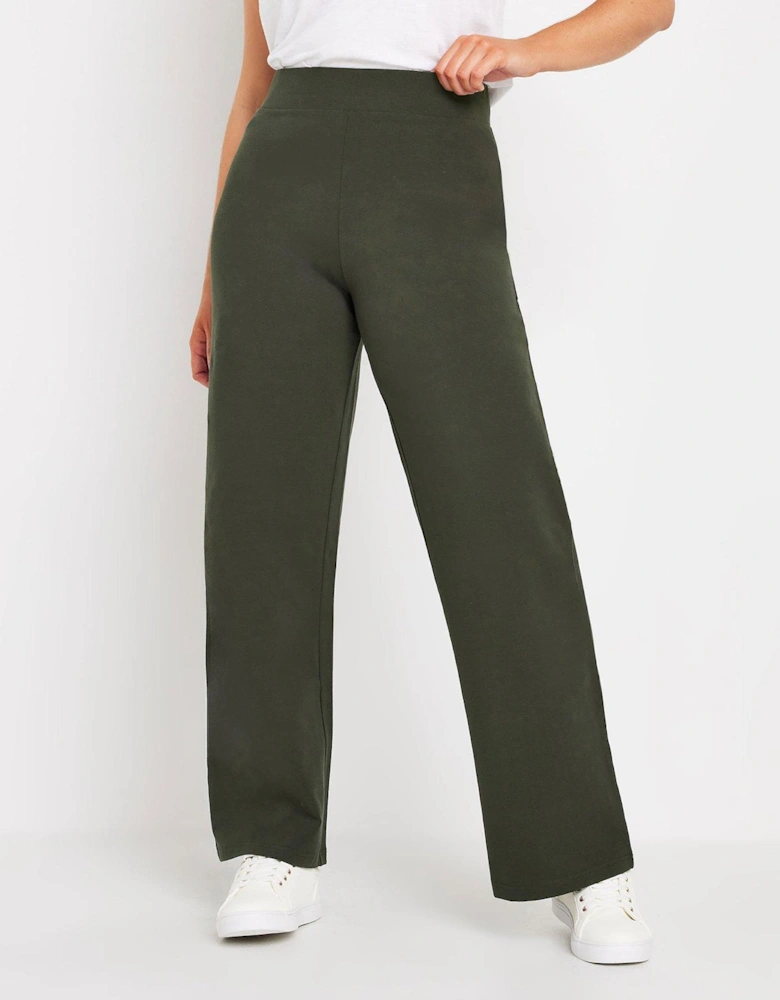 Wide Leg Elasticated Joggers - Green