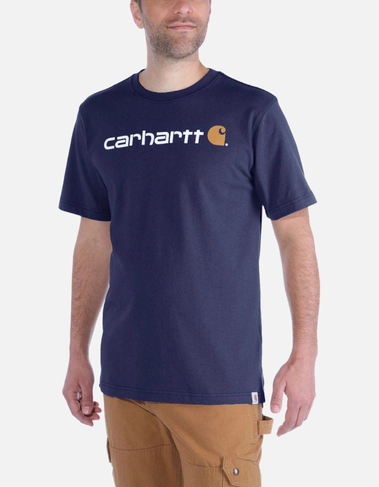 Carhartt Mens Core Logo Graphic Cotton Short Sleeve T-Shirt