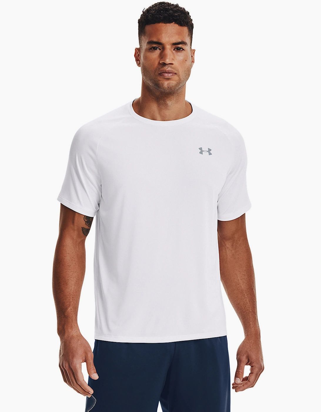 Under Armour White Short Sleeve Round Neck T-Shirt - Image 3