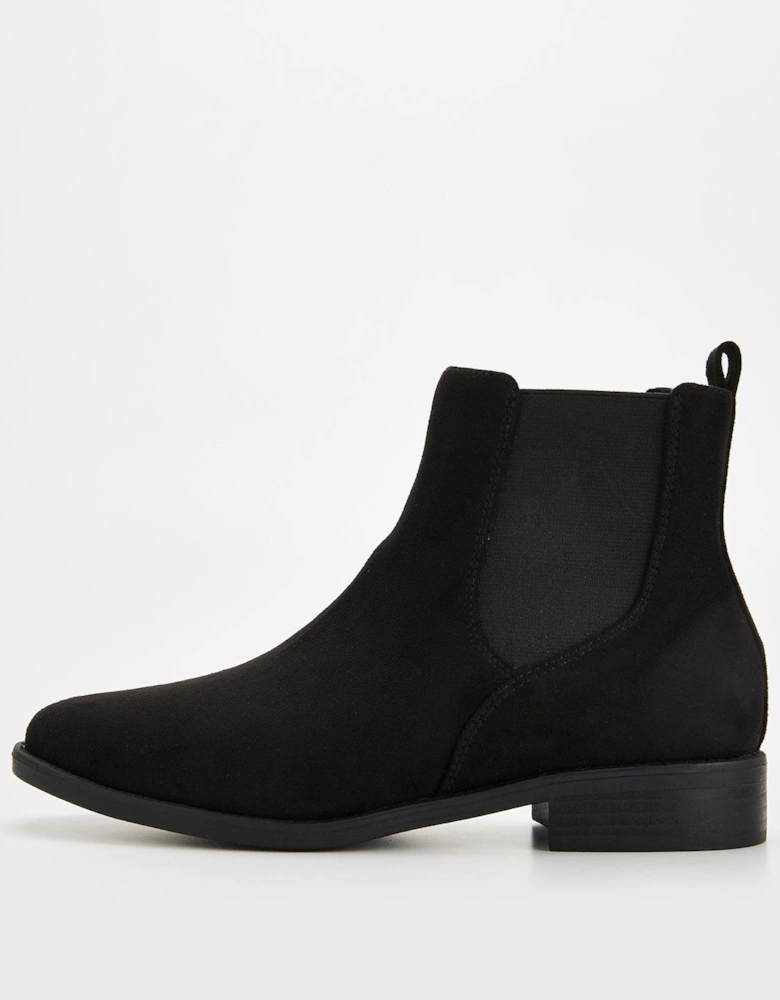 Wide Fit Chelsea Ankle Boot - Black