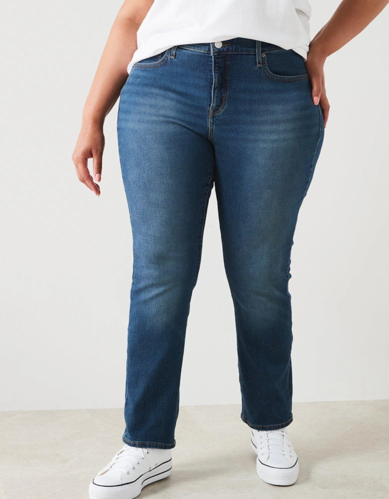 314T Shaping Straight Jeans (plus Size) - Zealous Blue Plus