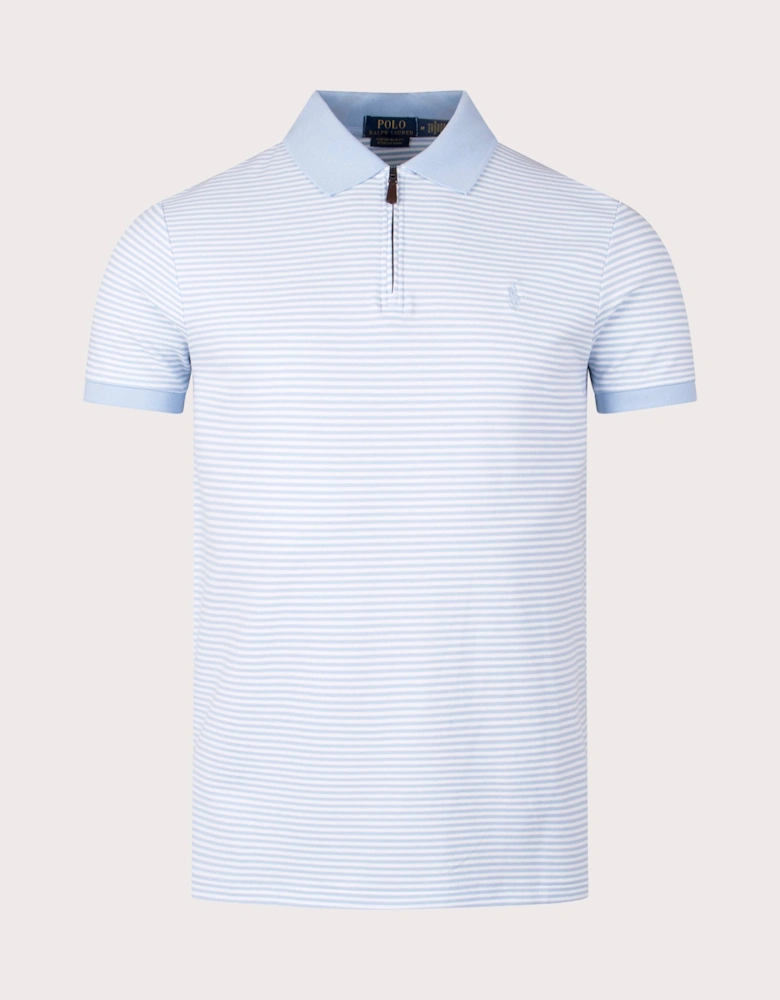 Custom Slim Fit Stretch Mesh Polo Shirt