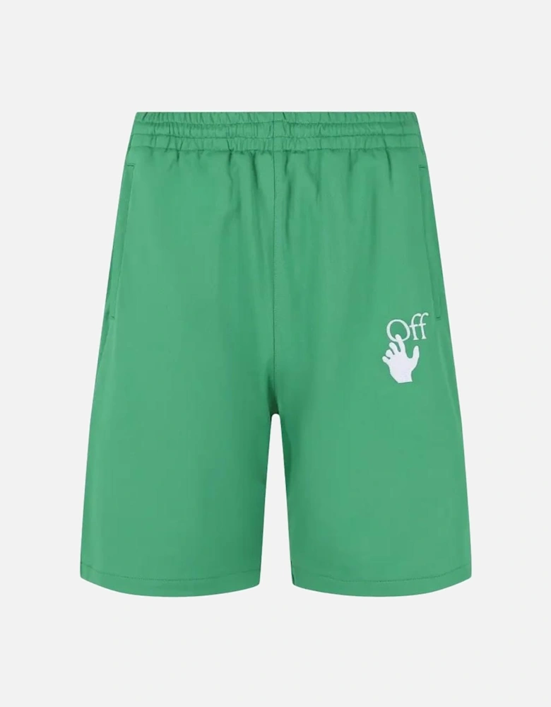 Hands Off Skate Track Shorts in Green