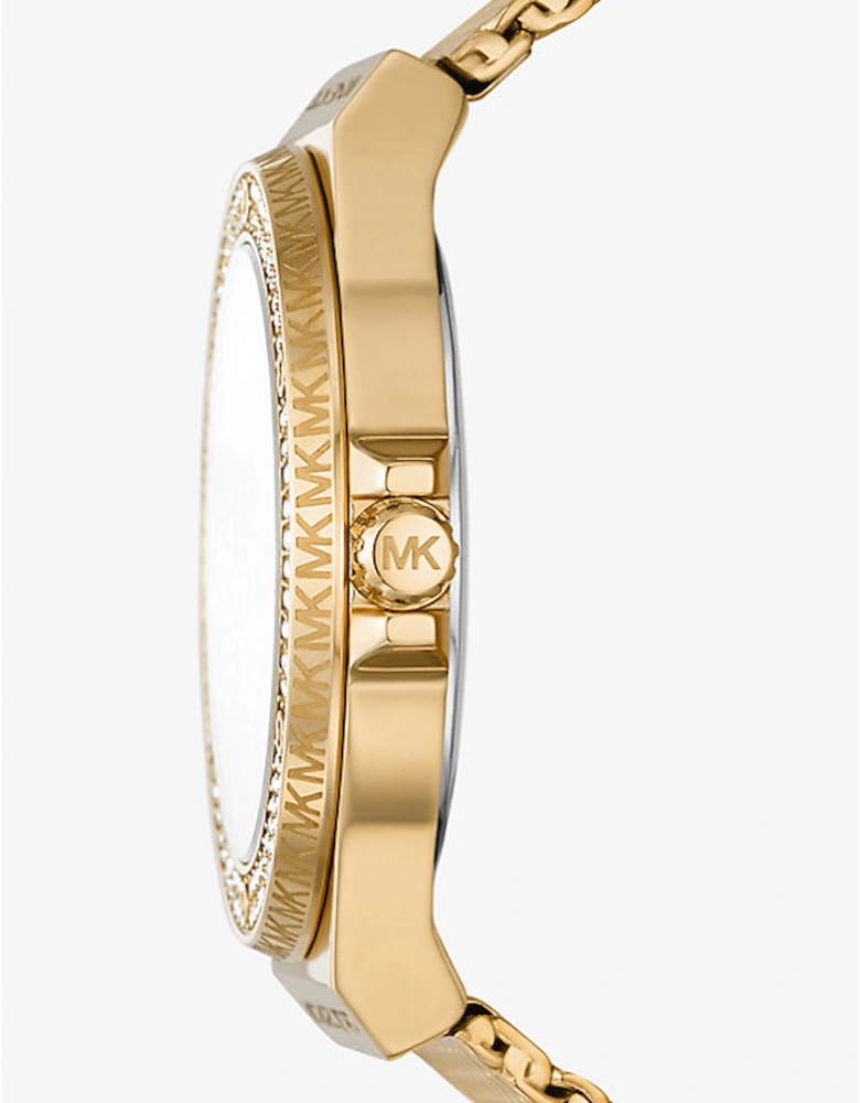 Lennox Pavé Gold-Tone Mesh Watch