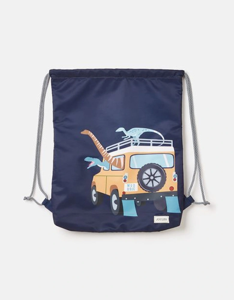 Boy's Adventurer Kids' Dinosaur Drawstring Bag Navy Blue