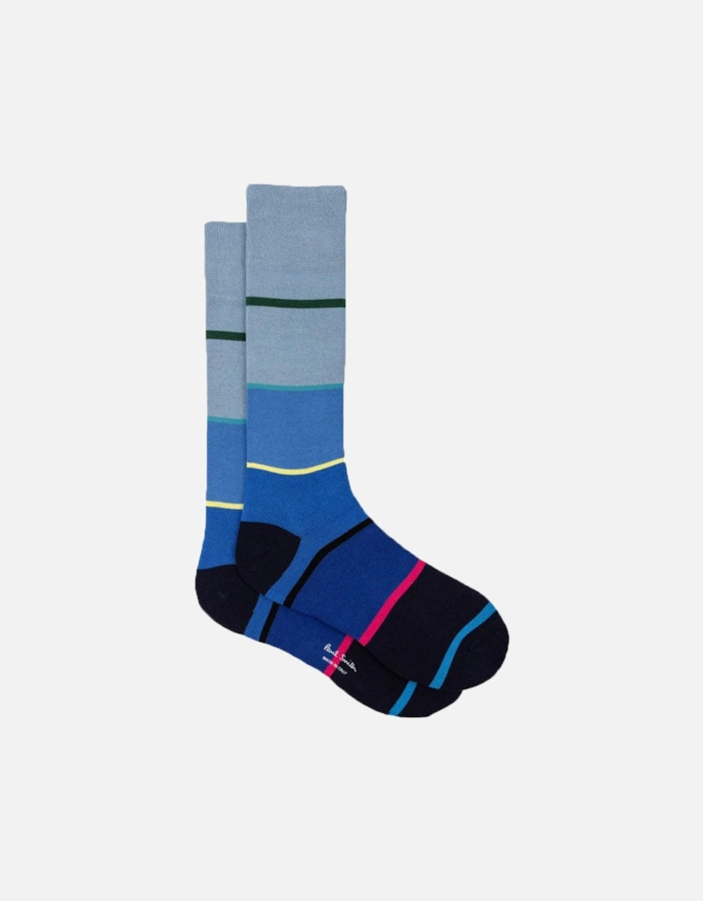 Hayden Stripe Socks, Blue