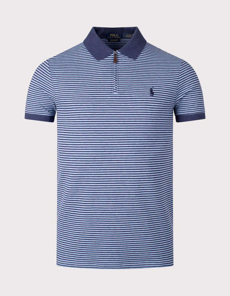 Custom Slim Fit Stretch Mesh Polo Shirt