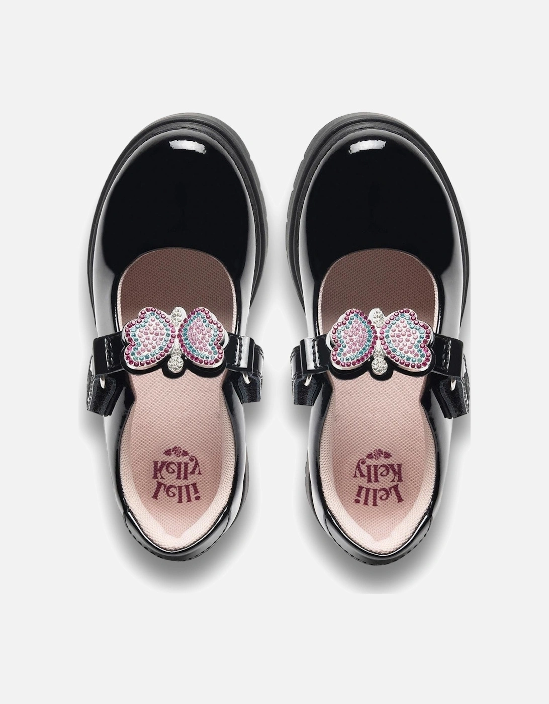 Black Luna Butterfly School Shoes, 6 of 5