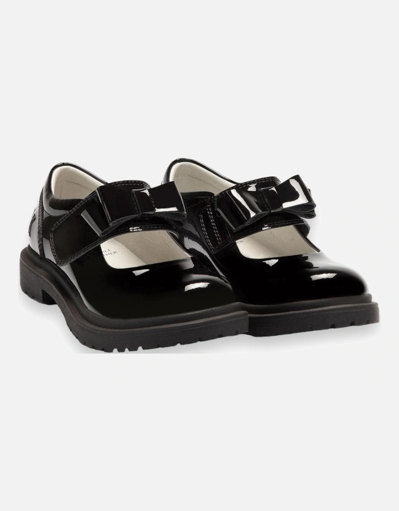 Black Helen Bow School Shoes