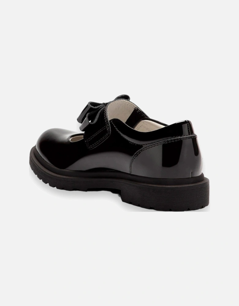 Black Helen Bow School Shoes