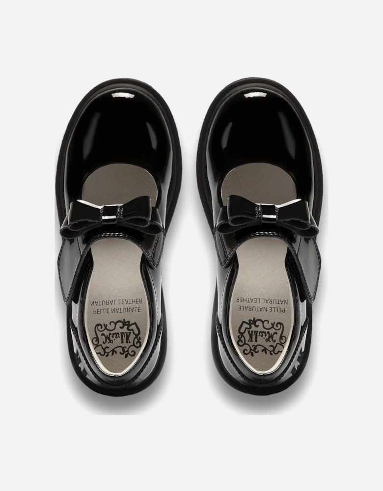 Black Helen Bow School Shoes