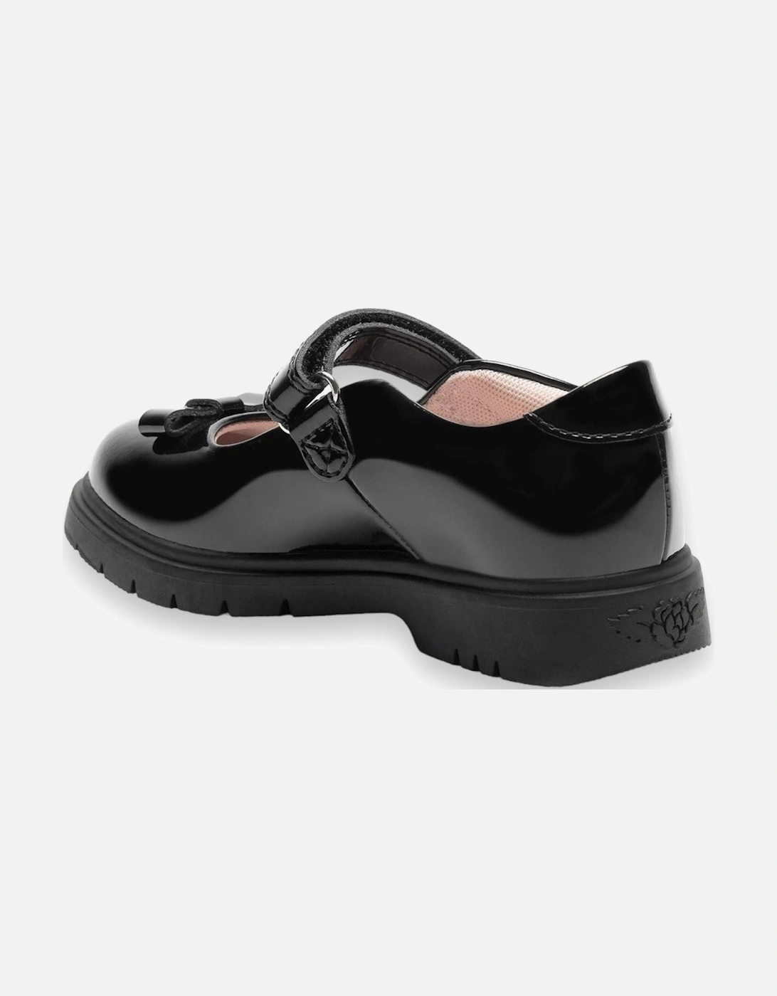 Black Jolie Bow School Shoes