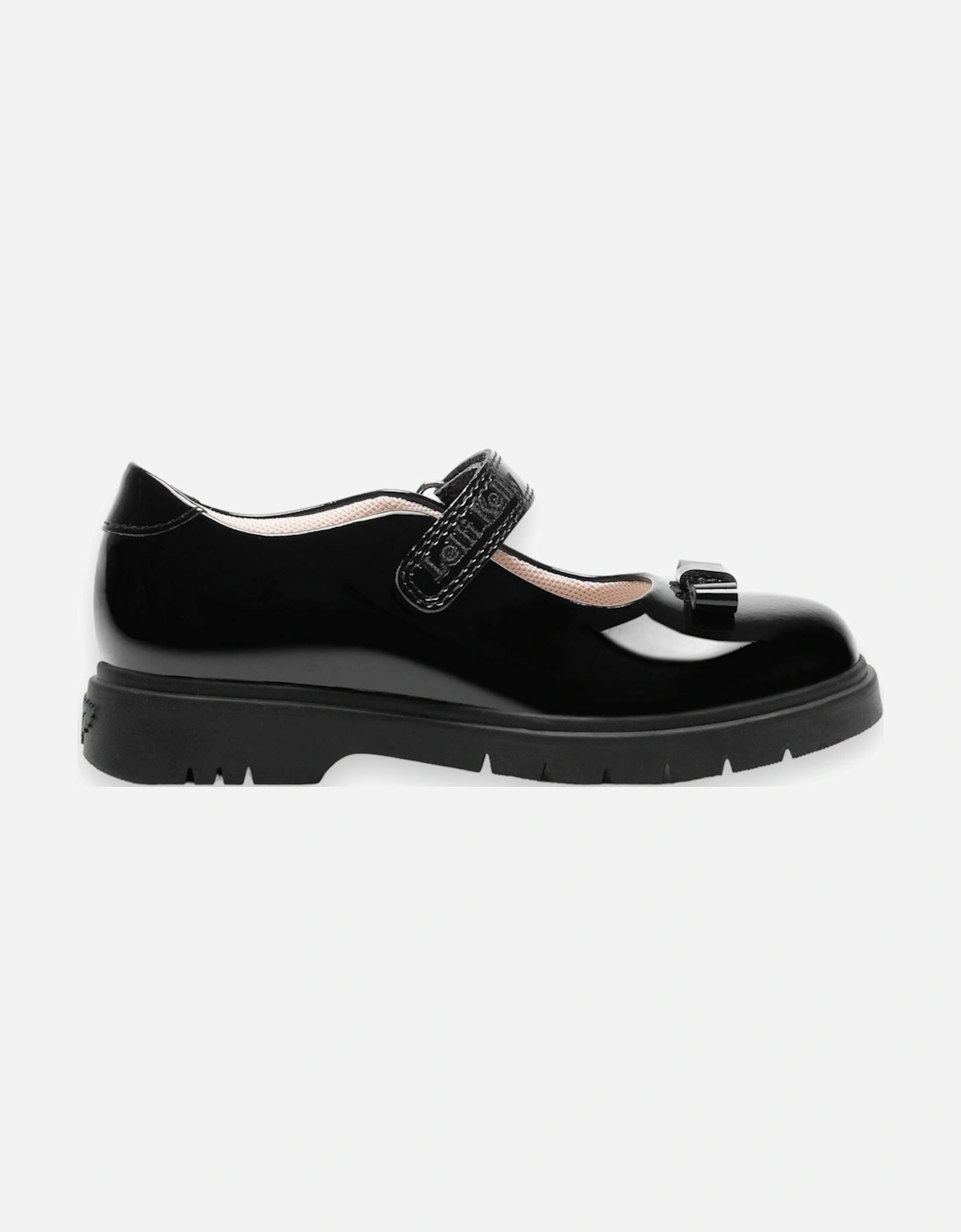 Black Jolie Bow School Shoes