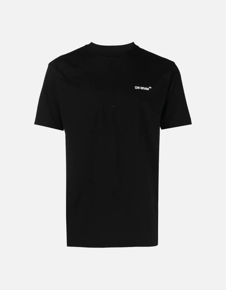 Chain Arrow Logo Printed T-Shirt in Black