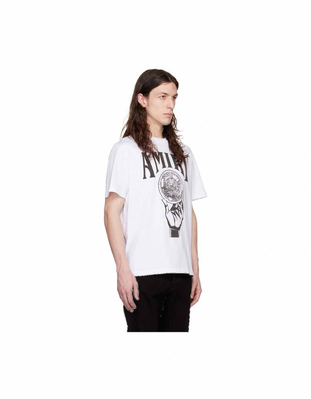 Crystal Ball Printed T-Shirt in White