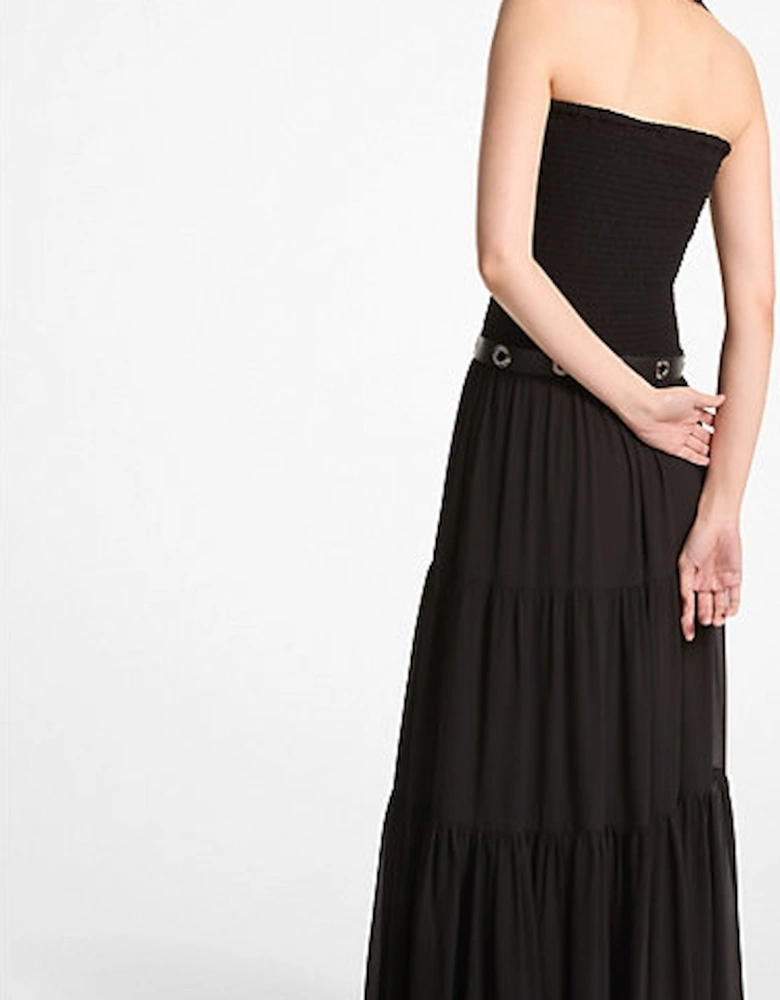 Tiered Smocked Georgette Maxi Dress