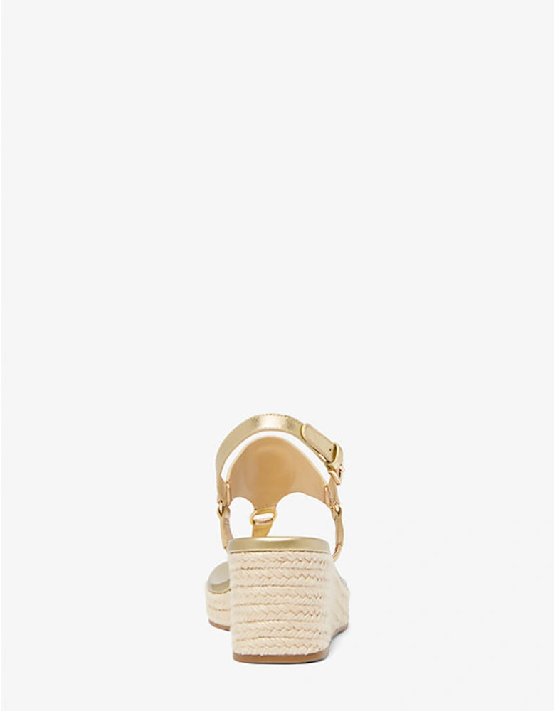 Casey Metallic Leather Wedge Sandal