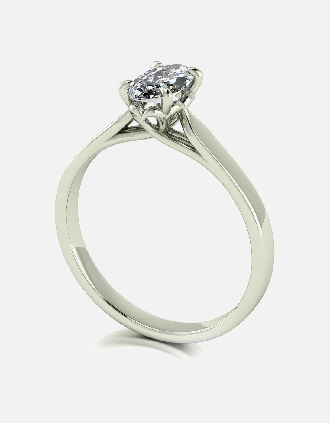 Lady Lynsey L 'Amour 9ct White Gold 0.70ct Marquise Solitaire Ring, 7 of 6