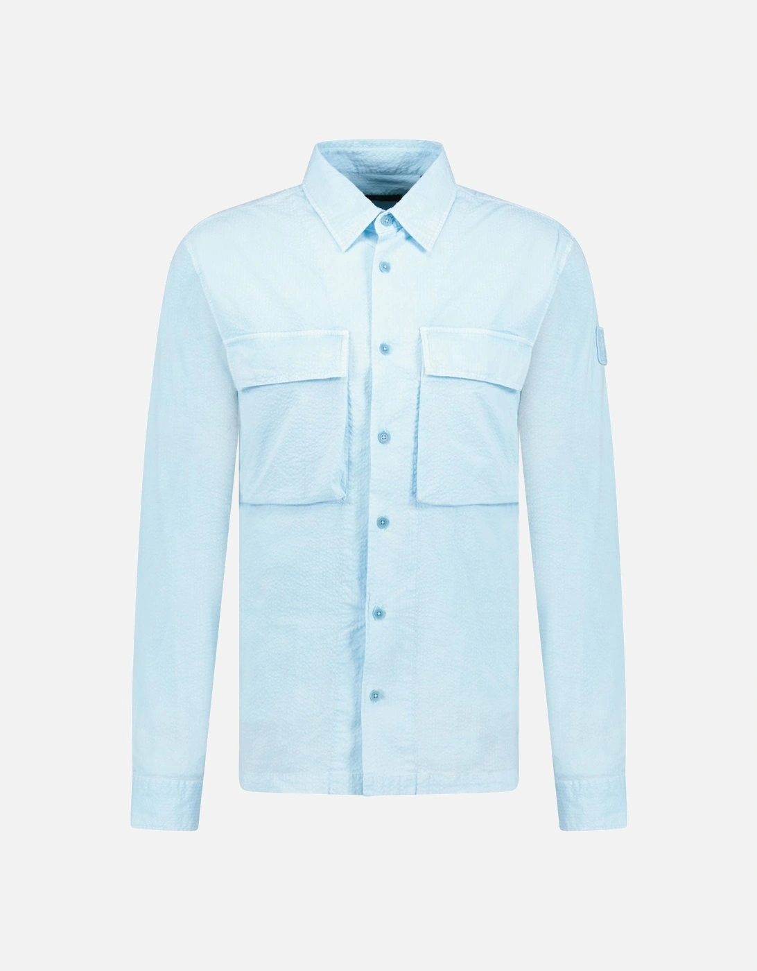 Button-Up Mineral Caster Overshirt Jacket Skyline Blue, 3 of 2