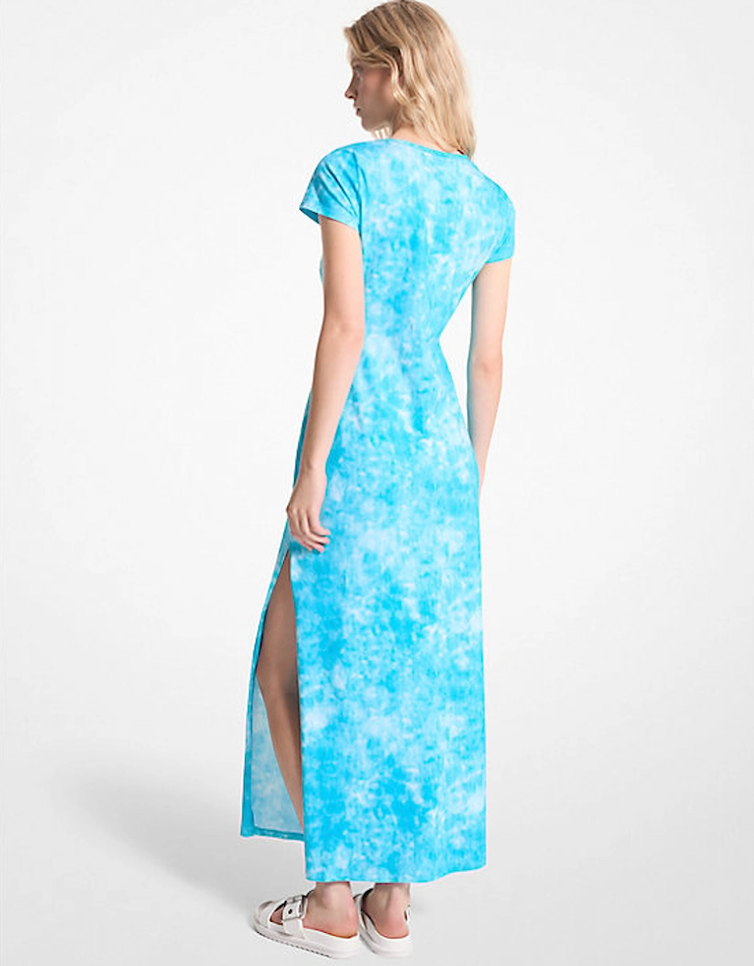 Tie-Dyed Stretch Cotton Maxi Dress