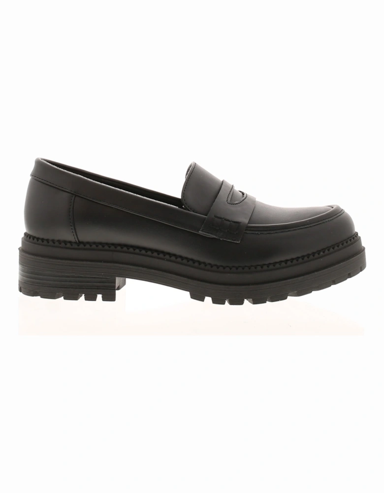 Apache Womens School Shoes fancy Slip On black UK Size