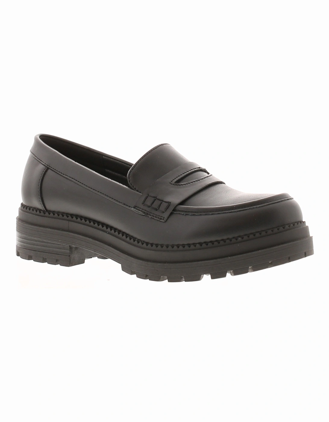 Apache Womens School Shoes fancy Slip On black UK Size, 6 of 5
