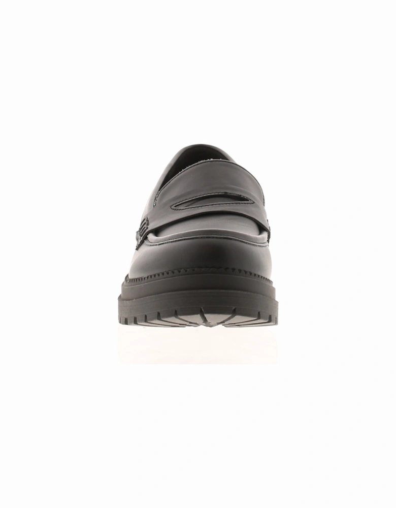 Apache Womens School Shoes fancy Slip On black UK Size