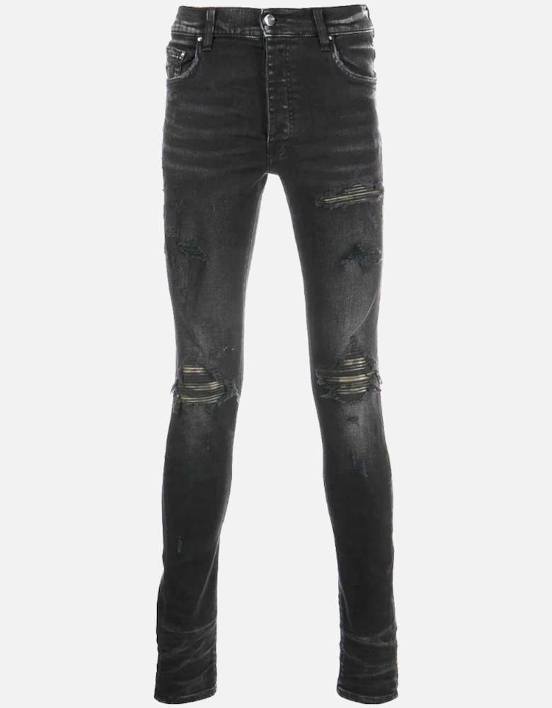 Leather Camo MX1 Aged Black Jeans