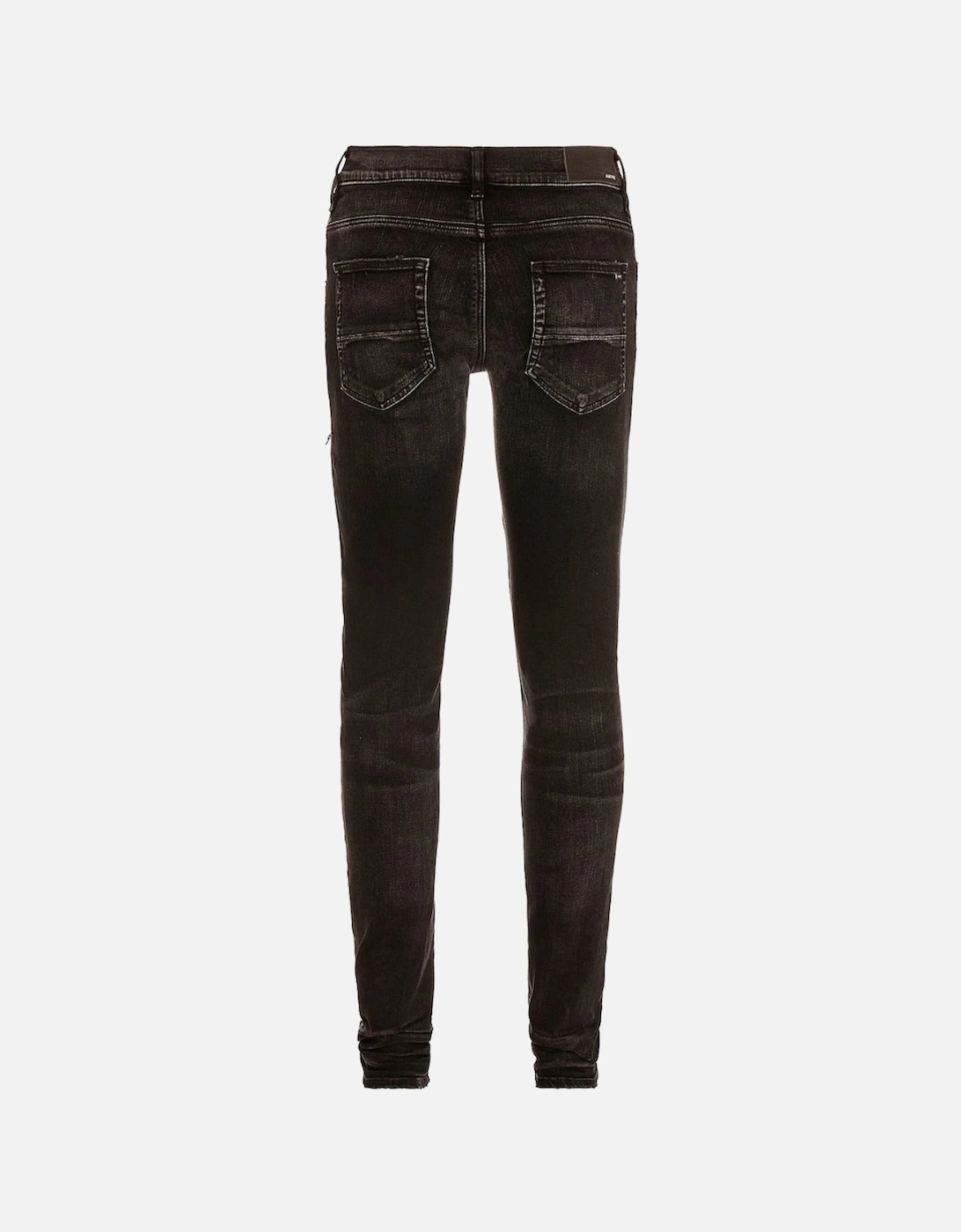 Leather Camo MX1 Aged Black Jeans