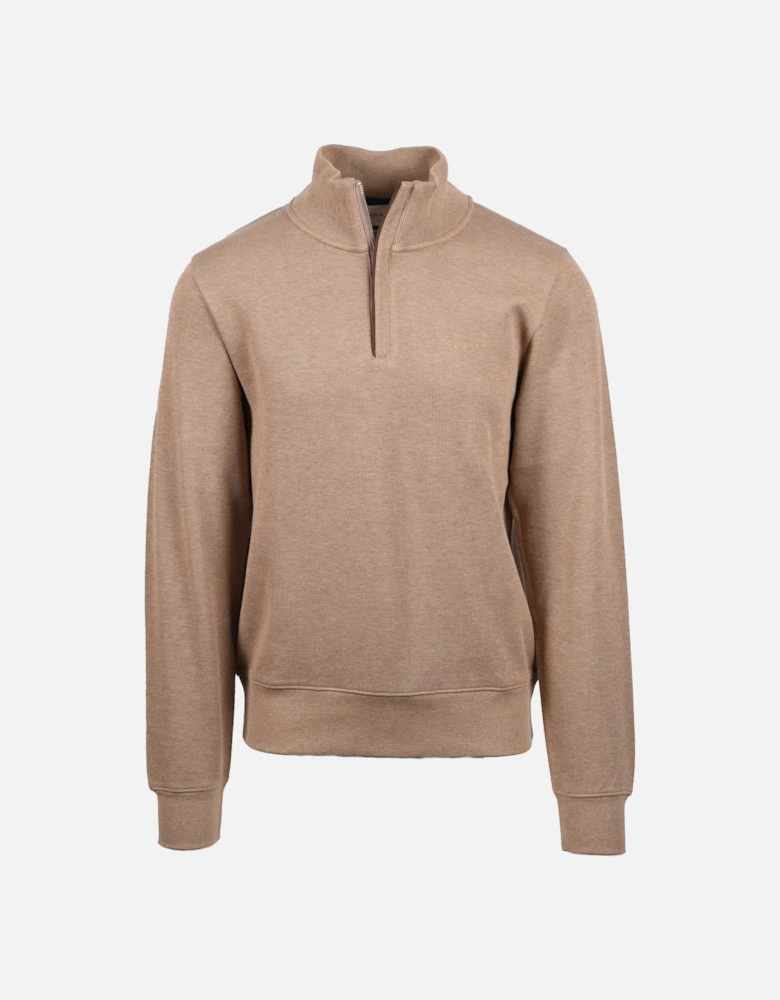 D1.sacker Rib Half Zip Khaki Mel