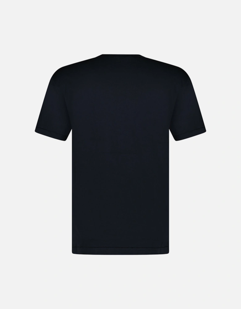 Logo Patch Cotton T-Shirt Navy