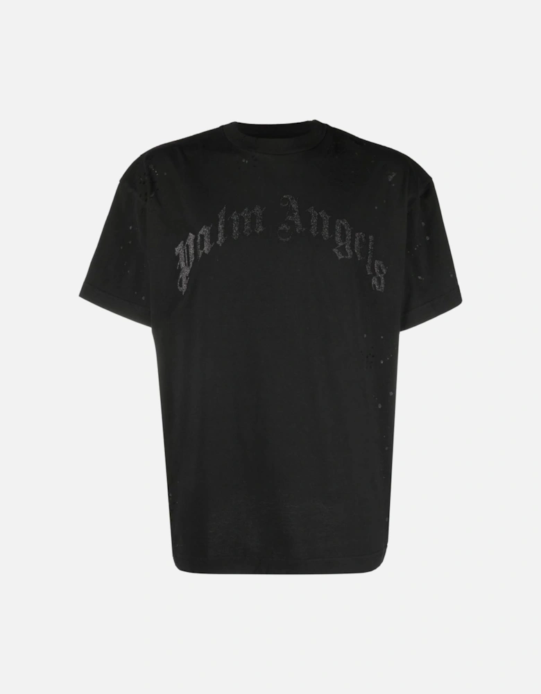 Glittered Logo Classic T-Shirt in Black