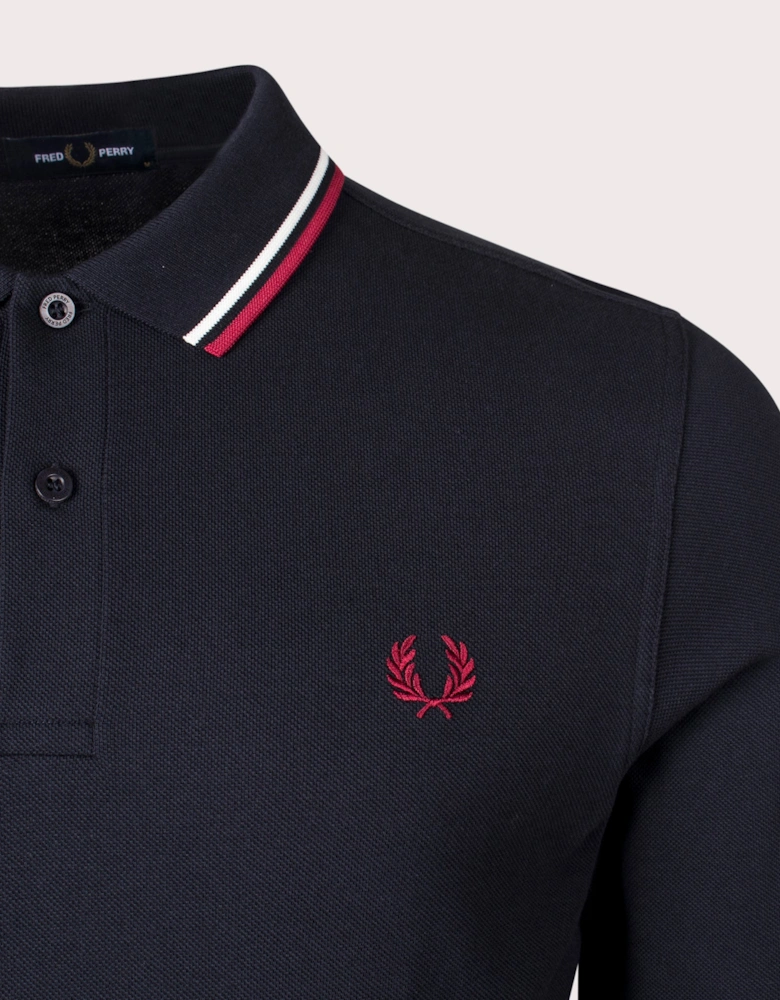 Long Sleeve Twin Tipped Polo Shirt