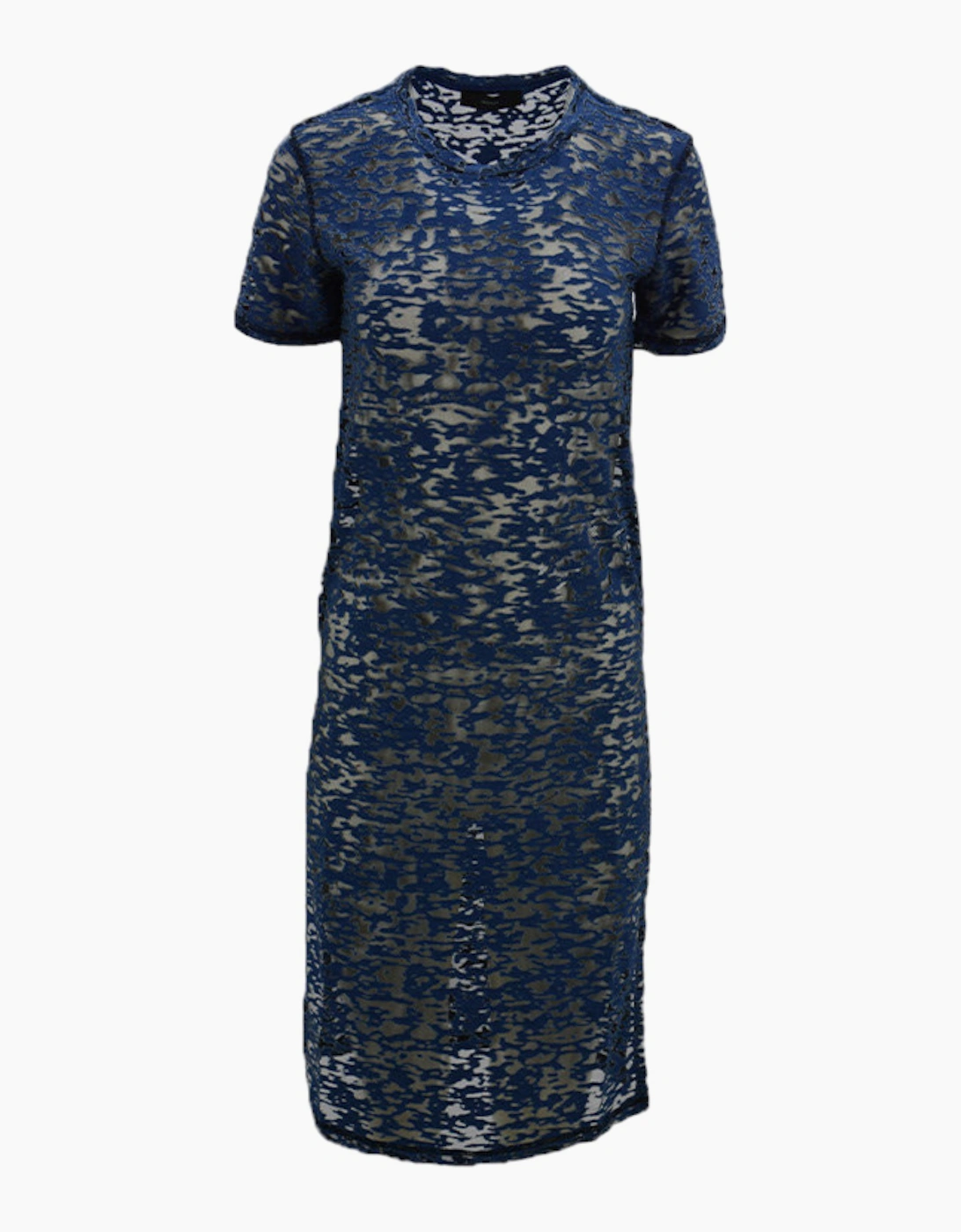 Women's DIESEL T ZITU C Womens Dress Round Neck Short Sleeve Party Tops Summer Outwear - Navy - Size: XXS