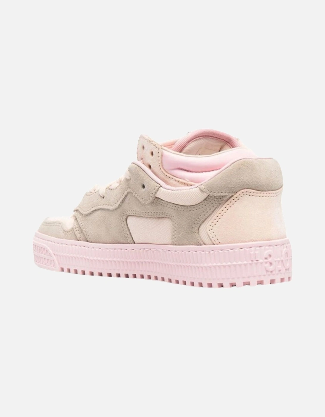 Off White Floating Arrow Low Top Pink Leather Sneakers