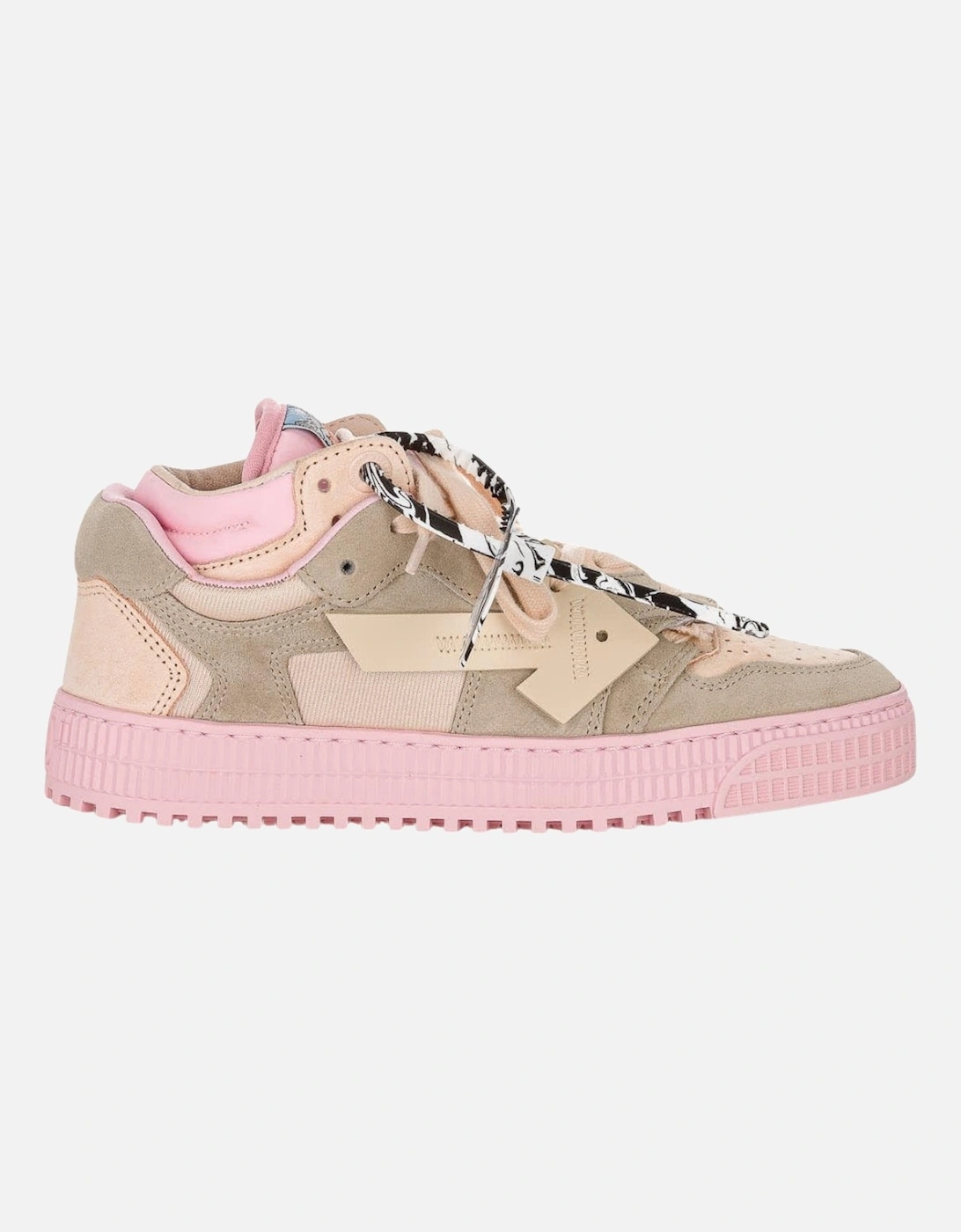 Off White Floating Arrow Low Top Pink Leather Sneakers, 3 of 2