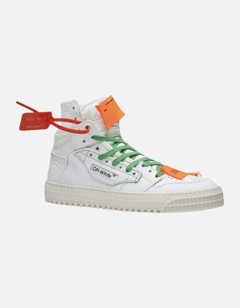 Off White Off Court 3 0 White High Top Leather Sneakers