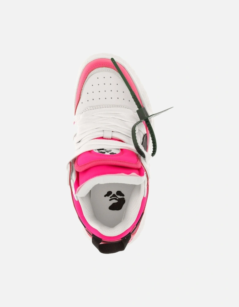 Off White Midtop Fuchsia Leather Sneakers