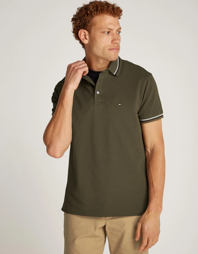 Tipped Mens Slim Fit Polo