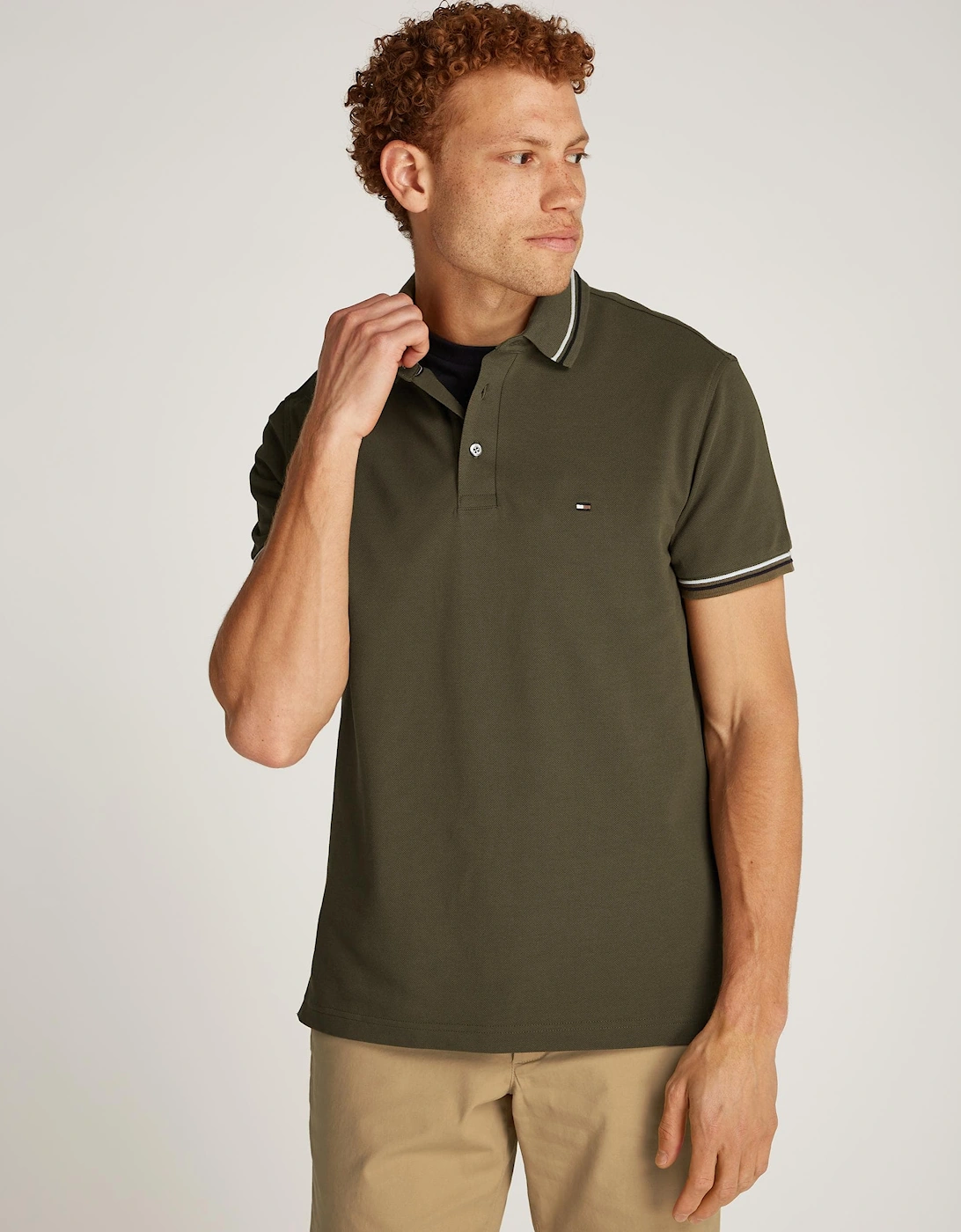 Tipped Mens Slim Fit Polo, 6 of 5