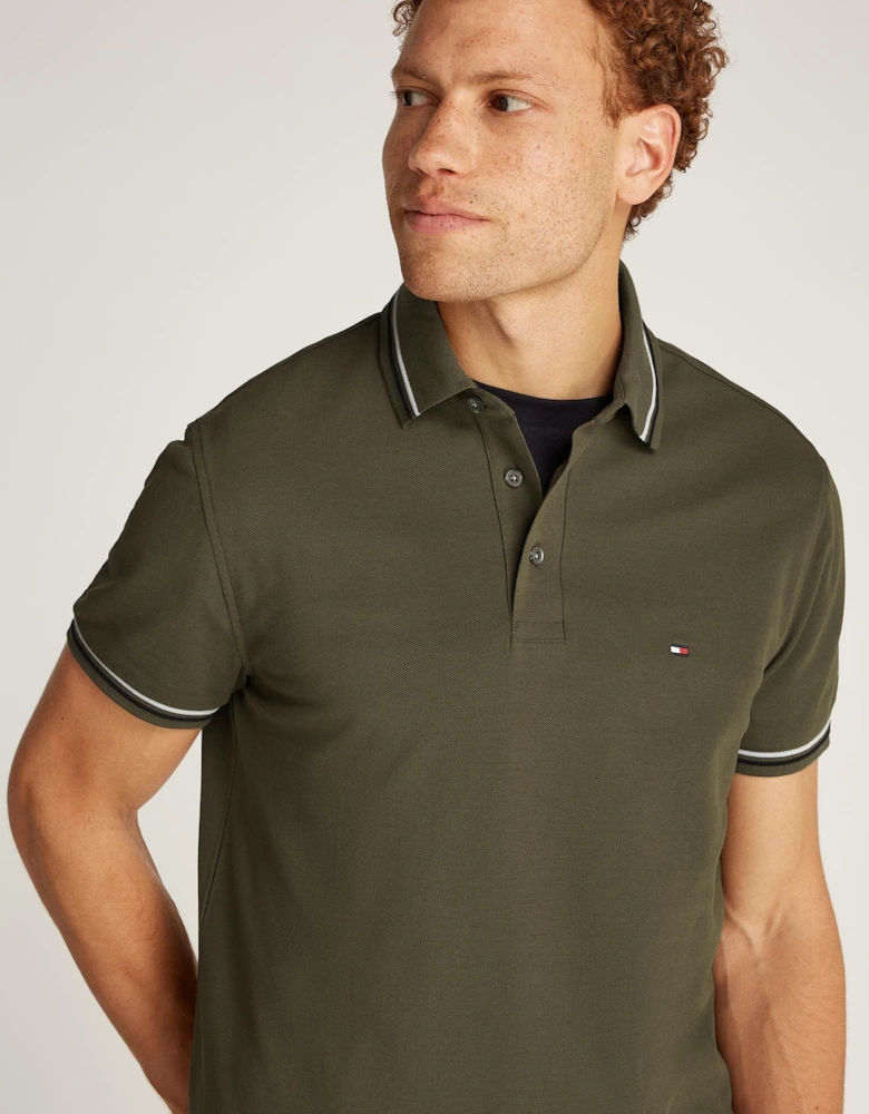 Tipped Mens Slim Fit Polo