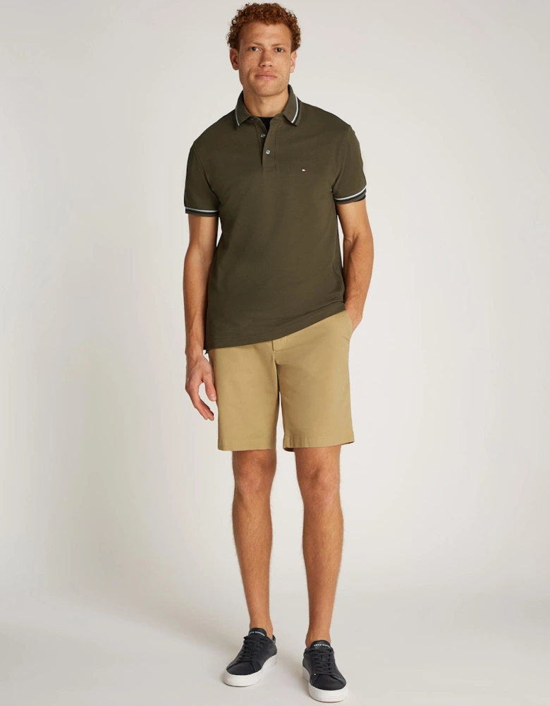 Tipped Mens Slim Fit Polo