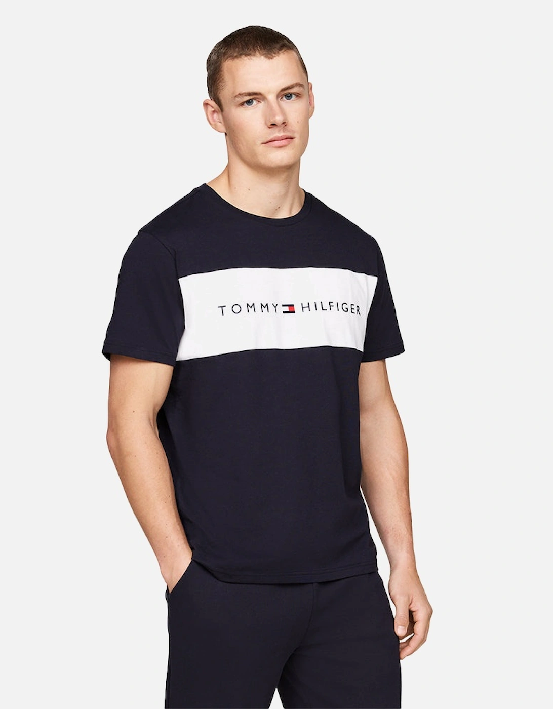 TH Original Block Logo Lounge T-Shirt, Navy, 5 of 4