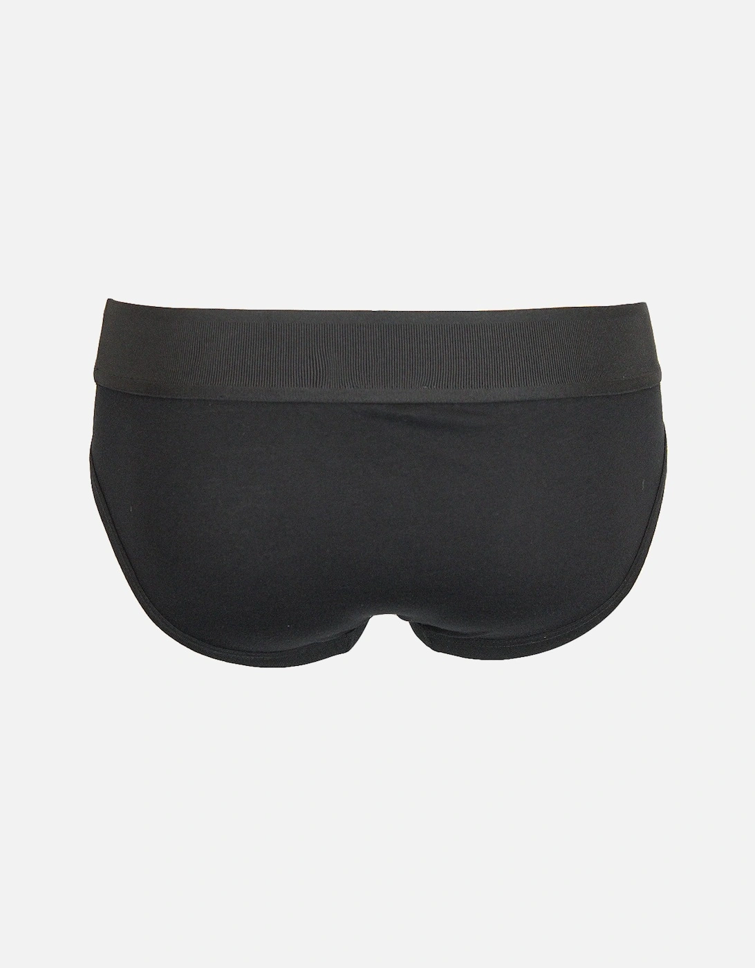 Mid-Rise Briefs in Two-Way Stretch Cotton Jersey, Black