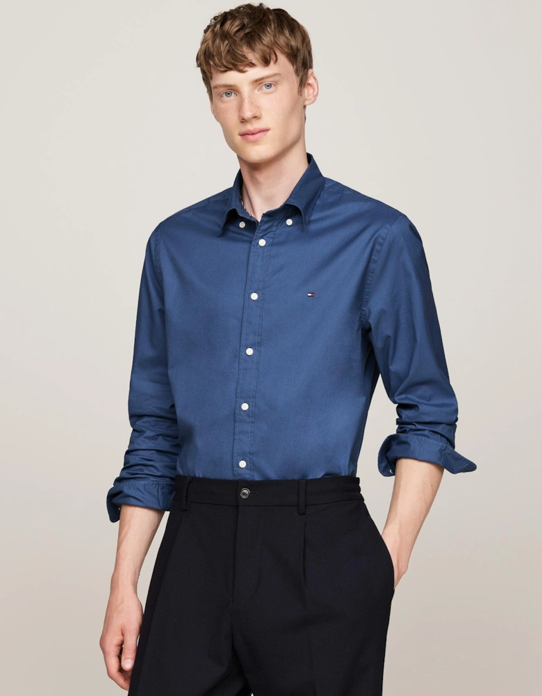 Flex Poplin Long Sleeve Mens Shirt