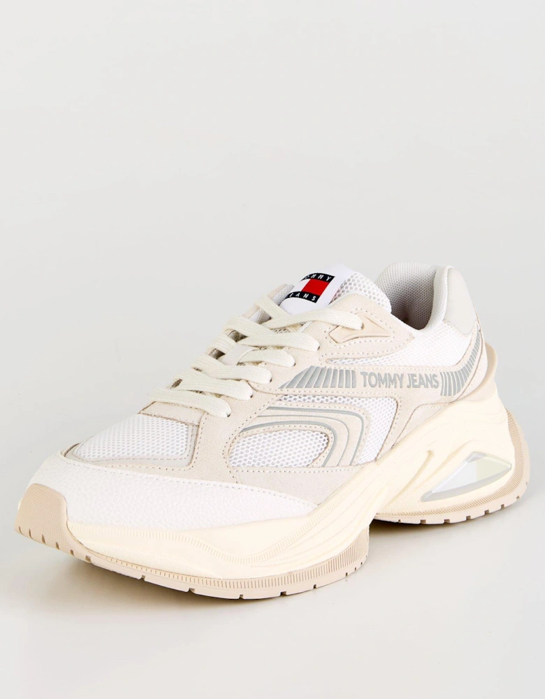 Retro Chunky Runner Trainer - White